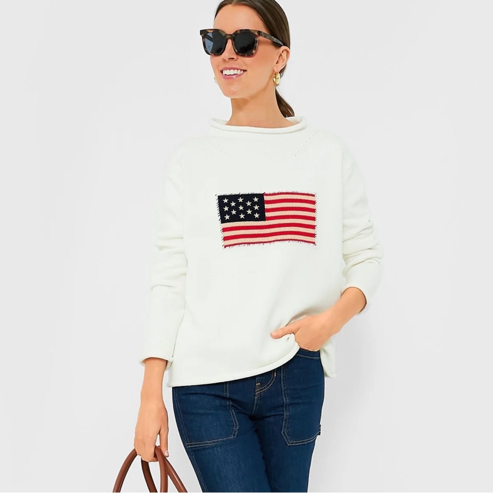 Tuckernuck Cotton Ivory Americana Sweater
